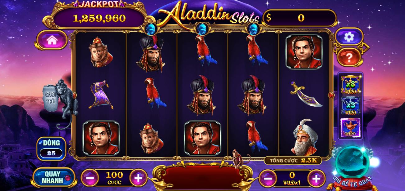 Giao diện game Aladdin cực kỳ cuốn hút